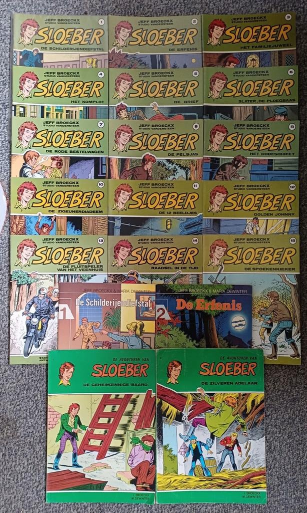 3 complete reeksen Sloeber - Jeff Broeckx, Complete serie of reeks, Ophalen of Verzenden, Zo goed als nieuw, Jeff Broeckx
