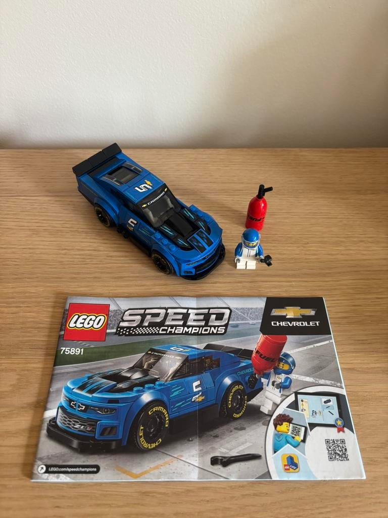 Lego speed champions Chevrolet Camaro ZL1 Race Car 75891, Lego, Zo goed als nieuw, Compleet, Speed Champions