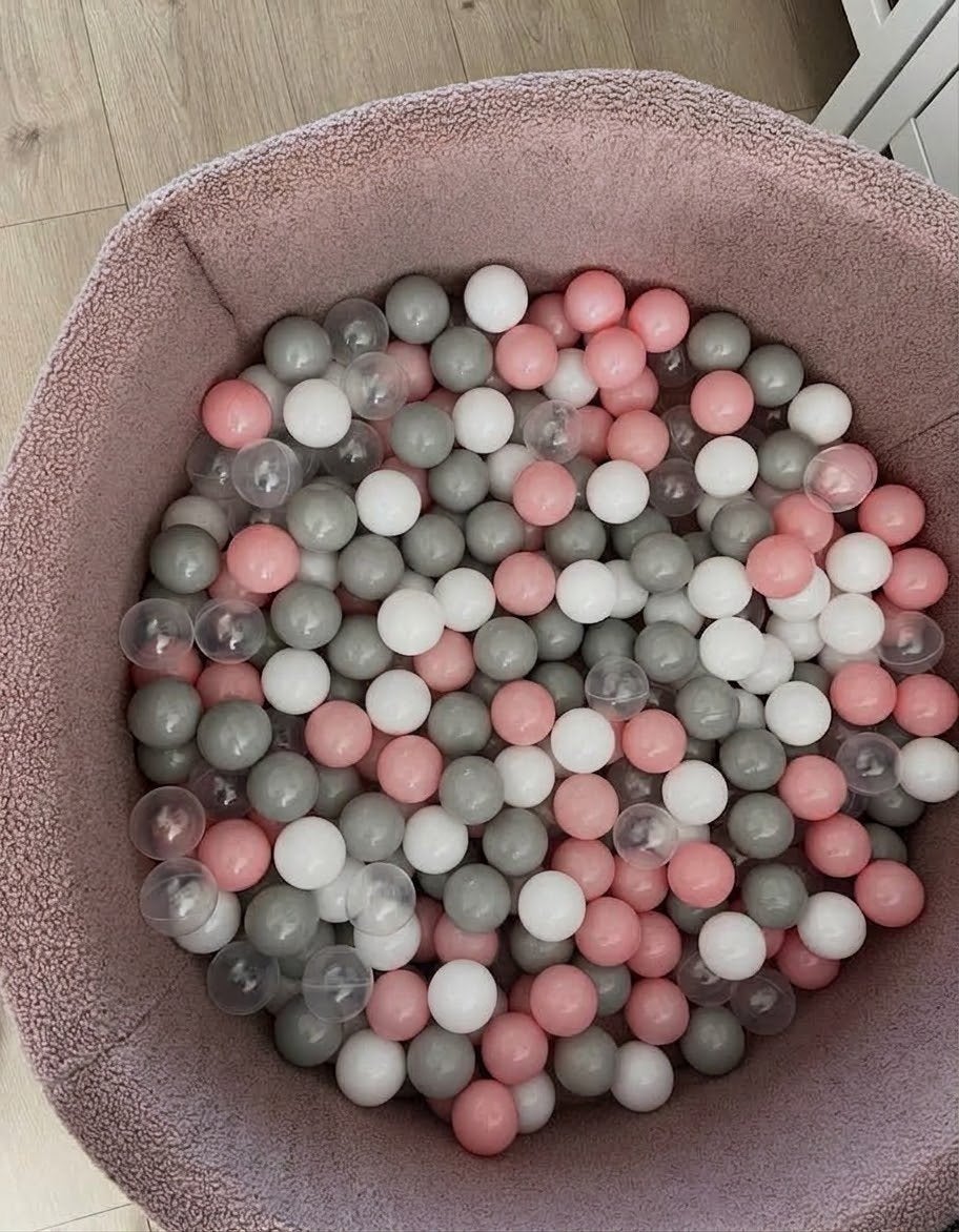 Ballenbak met ballen (rose-wit-grijs ballen), Kinderen en Baby's, Ophalen, Zo goed als nieuw