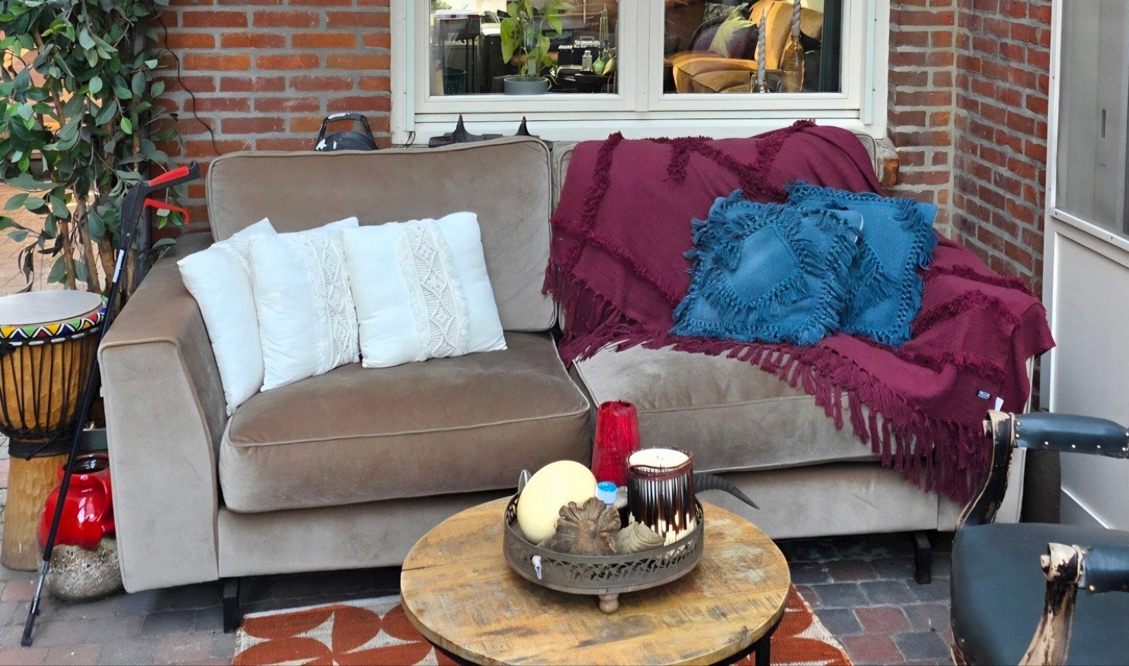 3 zits bank gratis , goede staat, Tuin en Terras, Ophalen, Bank