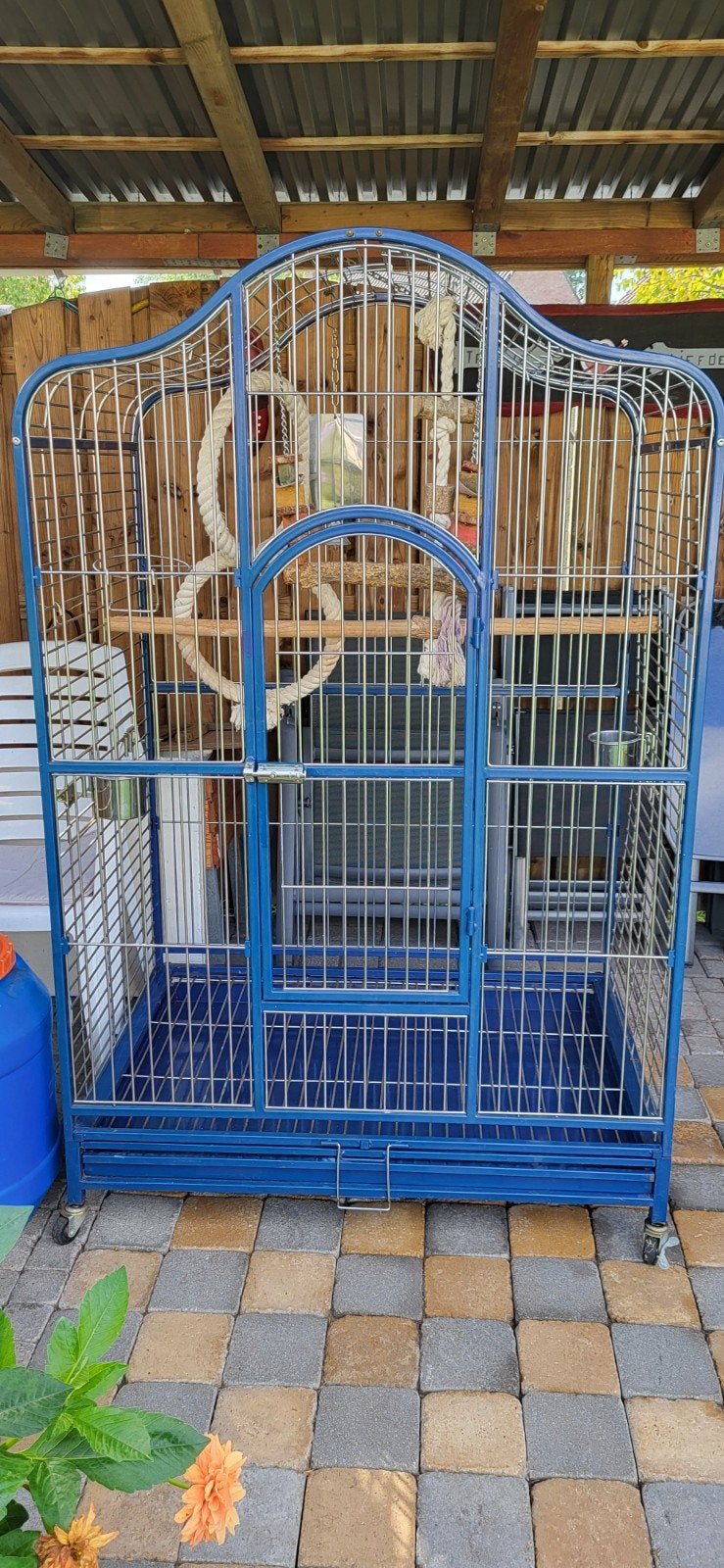 papegaaienkooi, Dieren en Toebehoren, Ophalen, Gebruikt, Metaal, Vogelkooi