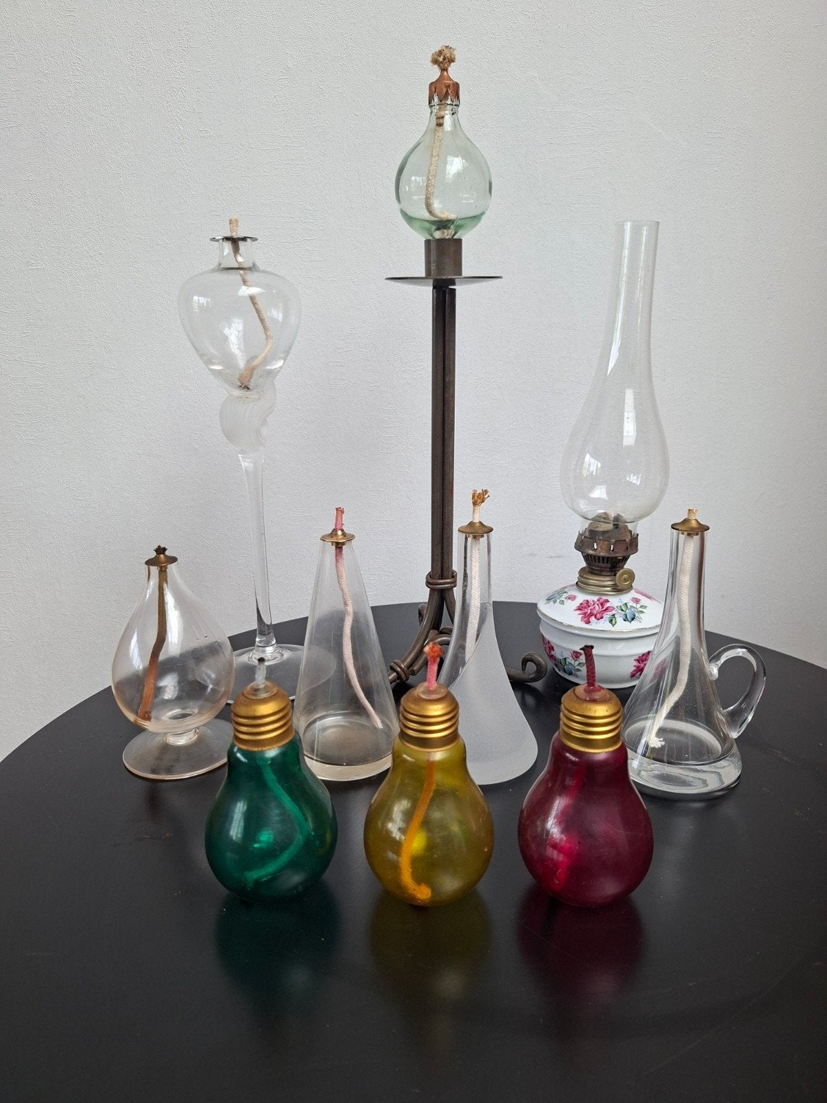 lotje olielampen, Antiek en Kunst, Antiek | Glaswerk en Kristal, Ophalen of Verzenden