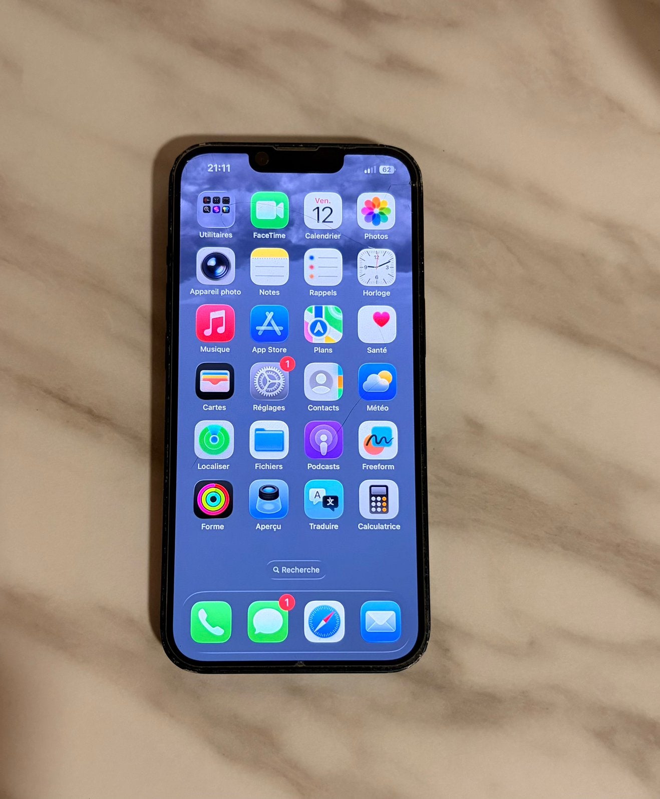 iPhone 14 128Go MidNight Blue, 128 GB, Enlèvement, Utilisé, Sans abonnement