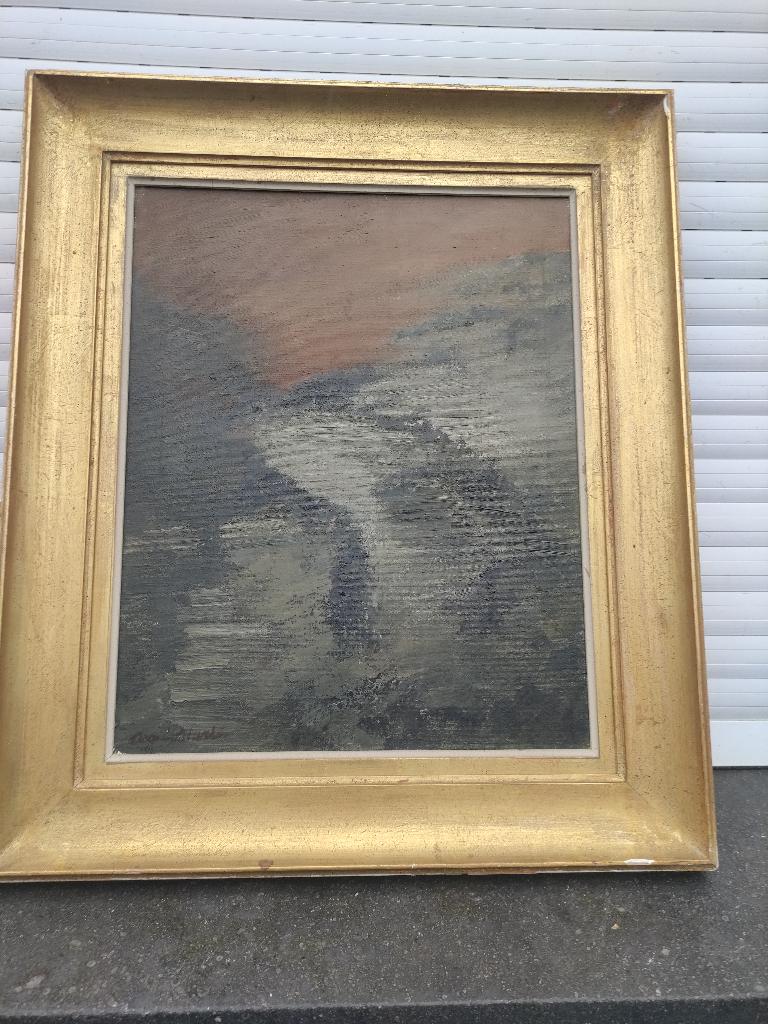 huile sur toile brouillard a st cezaire signe aimee martin, Enlèvement ou Envoi