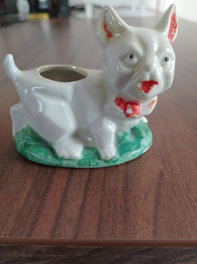 Cubist bulldog, porselein, jaren 30/40, Ophalen