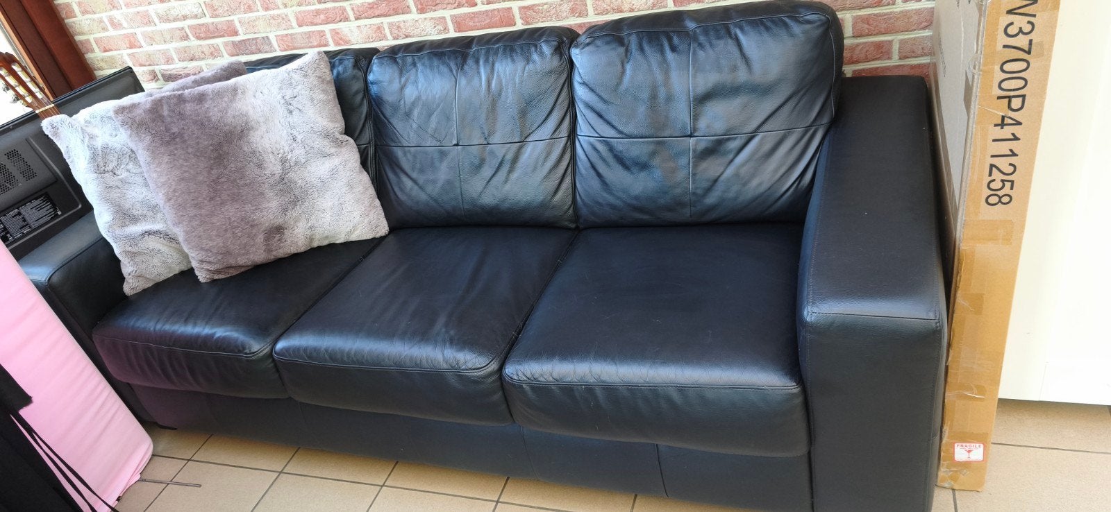 zetel IKEA, Ophalen, Driepersoons, Leer