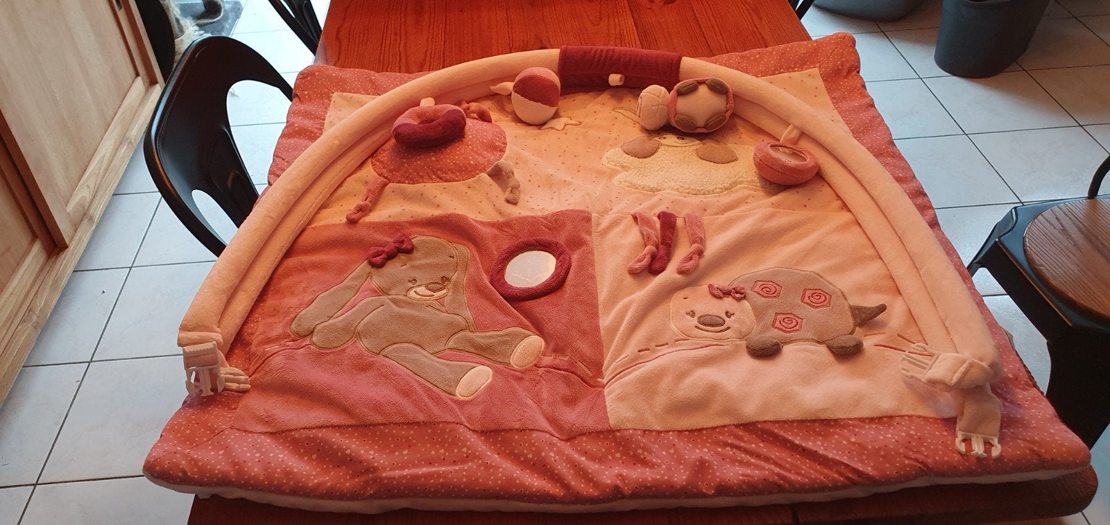 Tapis de jeu,Nattou comme neuf de couleur rose ., Enlèvement