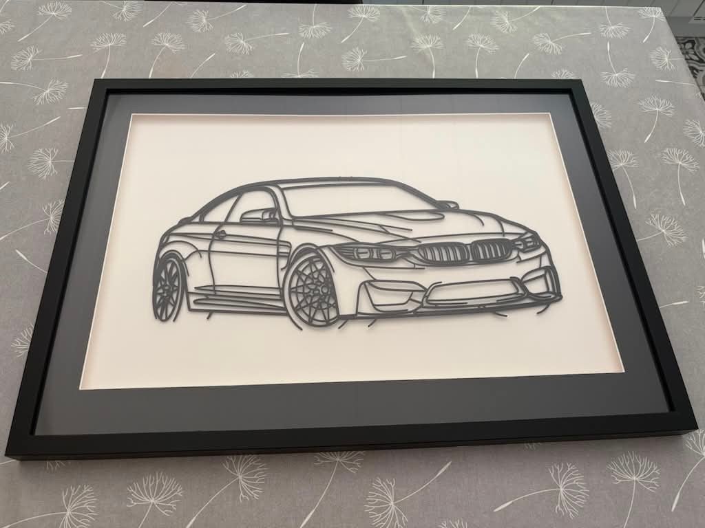 Kader BMW M4 F82, Antiquités & Art, Art | Dessins & Photographie, Enlèvement ou Envoi, Encadré