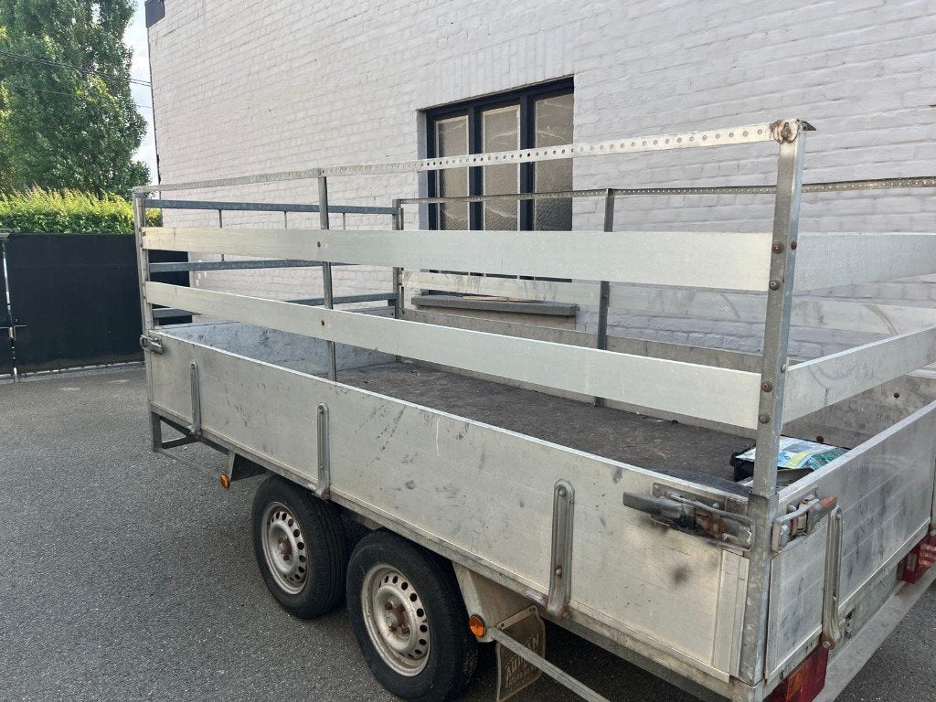 aanhangwagen alluminium dubbele as 750kg 3x1.5 gereserveerd, Auto diversen, Aanhangers en Bagagewagens, Gebruikt, Ophalen