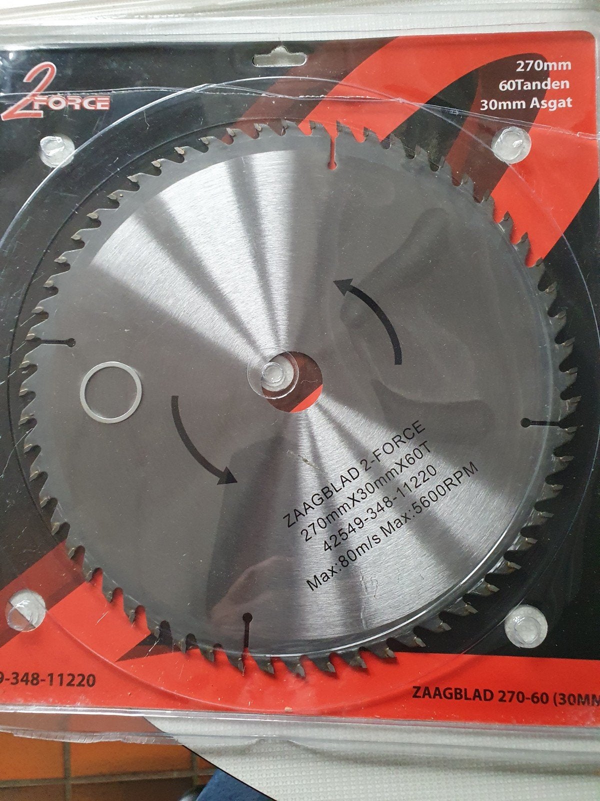 ZAAGBLAD 2-FORCE 270mmx30 mm x 60 T voor 25 euro, Doe-het-zelf en Bouw, Ophalen