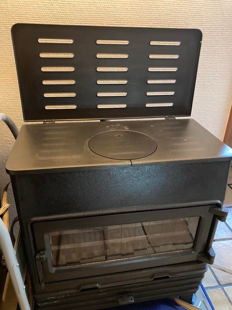 Vintage gietijzeren kachel - allesbrander - merk Peeters, Ophalen, Zo goed als nieuw, Allesbrander