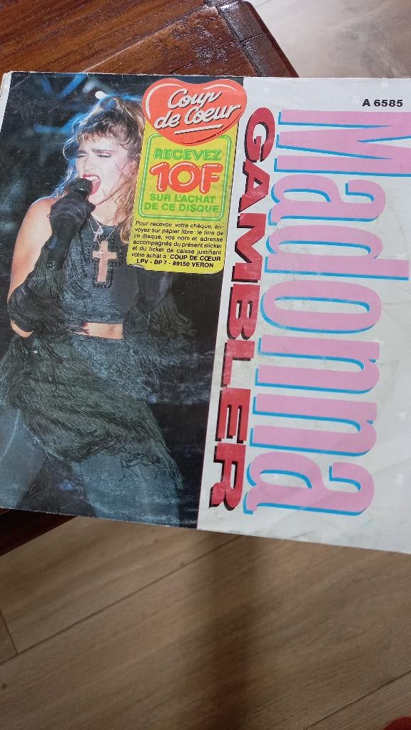 vinyl (45T) madonna "gambler", Enlèvement, 1980 - 1989, Utilisé