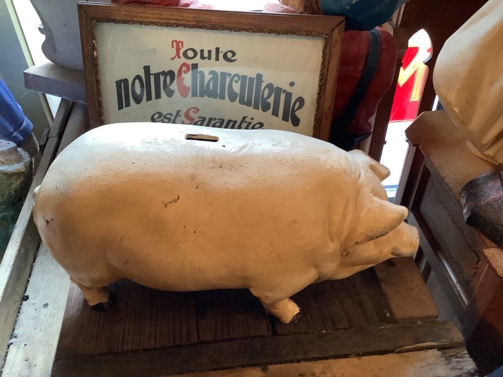 Oude Brusselse slagerij varken 12 a 15 kg, Enlèvement