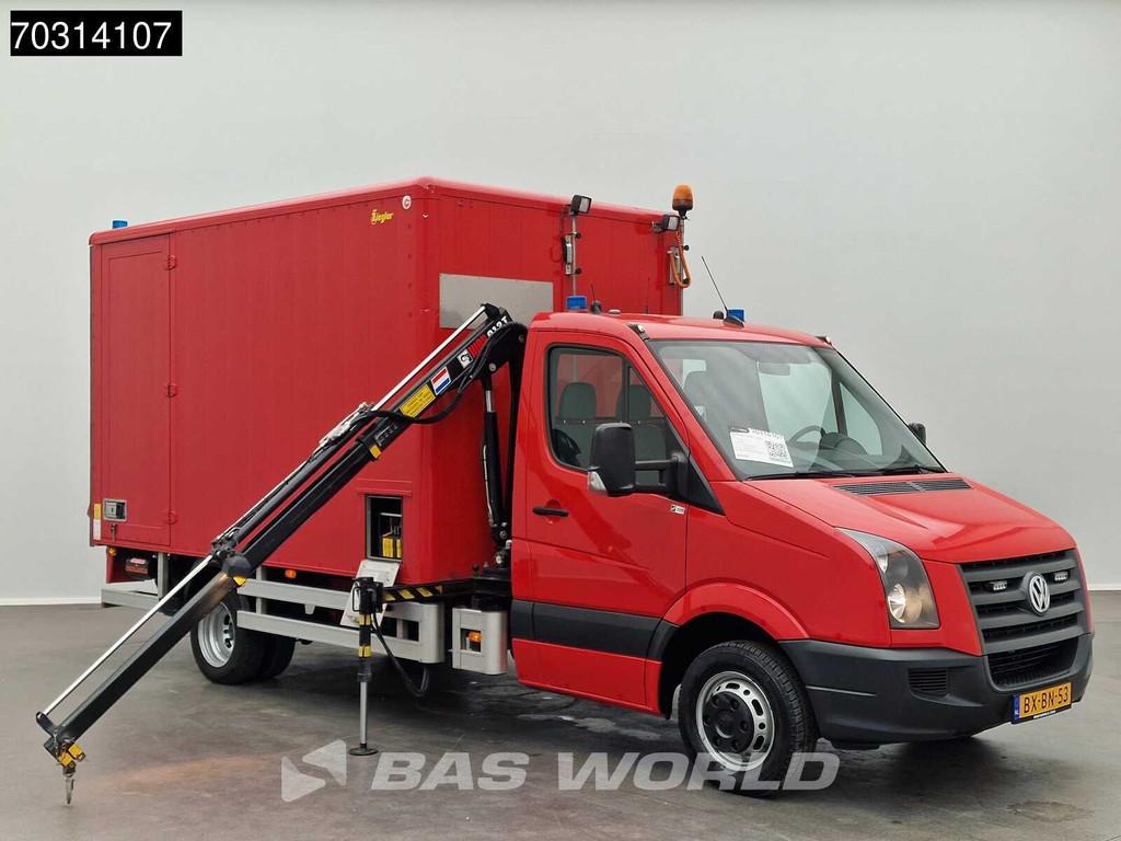 Volkswagen Crafter 136pk Hiab 013 T-2 Kraan D'Hollandia Laad, Auto's, Gebruikt, Cruise Control, 2000 kg, Leder