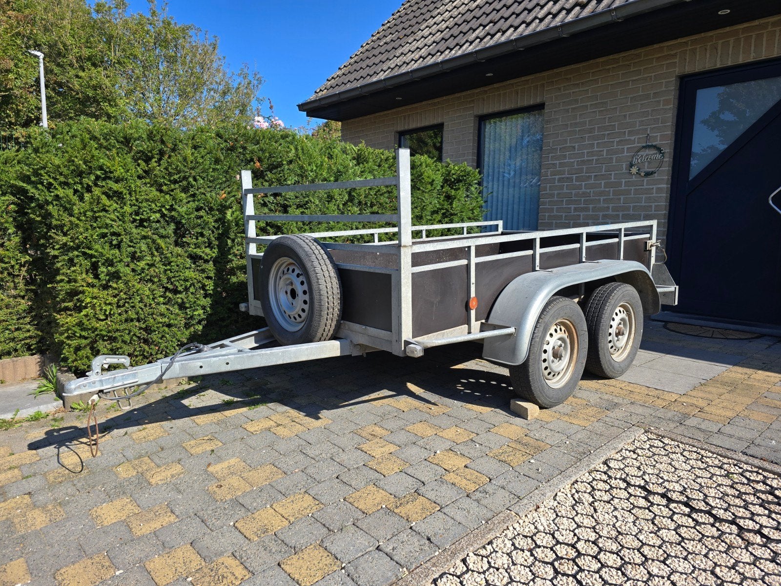 Aanhangwagen dubbelasser 750 kg, Ophalen