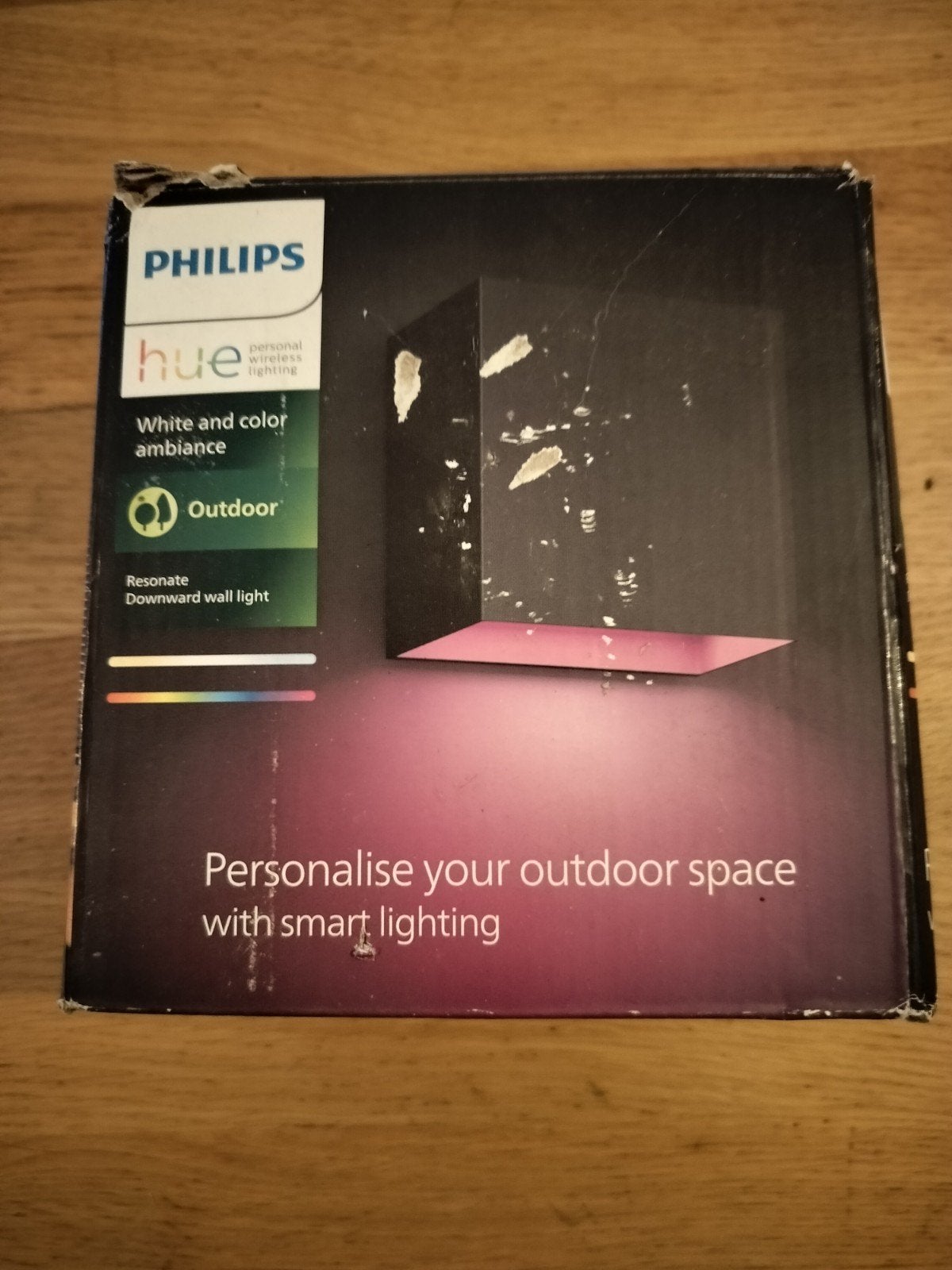 Philips Hue wit en kleur resonate down wandlamp, Minder dan 50 watt, Wandlamp, Ophalen of Verzenden, Netvoeding