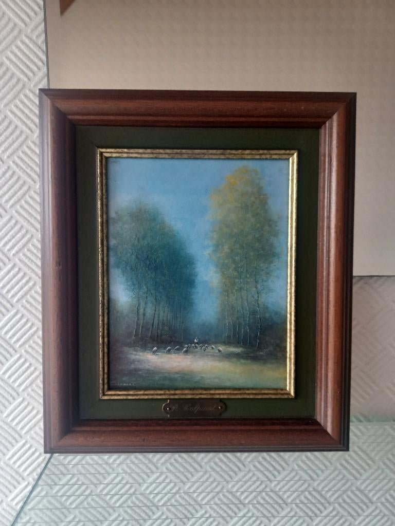 Schaapsherder met schapen in een landschap - Pros Colpaert, Ophalen