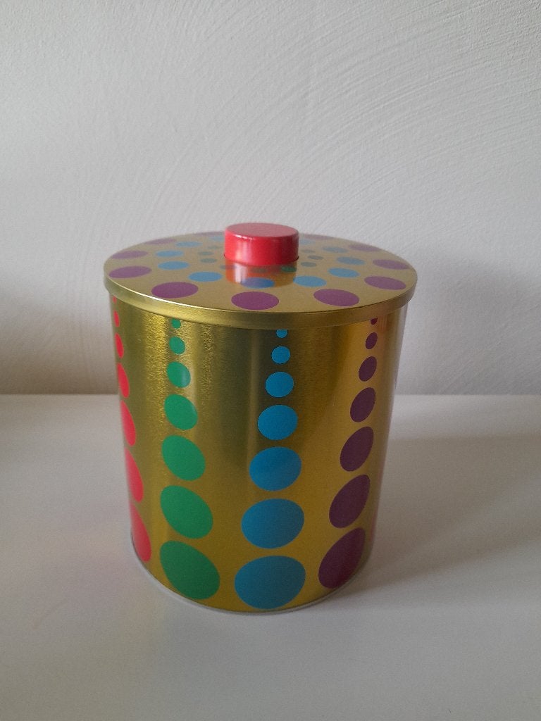 Boîte vintage Ikea XL - pois dorés, Enlèvement ou Envoi