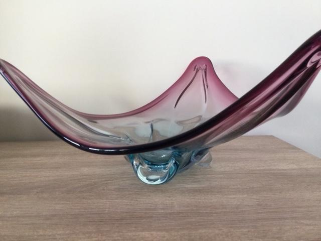 Vintage Murano glazen schaal in perfecte staat., Ophalen, Schaal, Nieuw, Glas