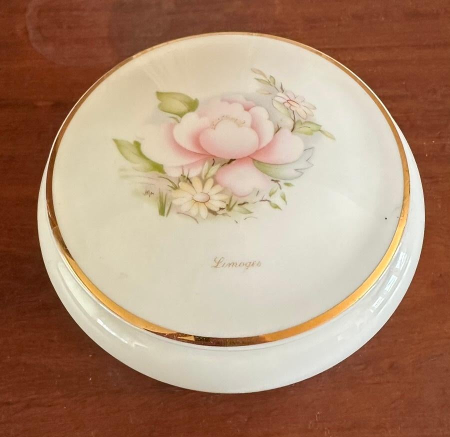 Boîte ronde en porcelaine de Limoges, Antiek en Kunst, Antiek | Porselein, Ophalen of Verzenden