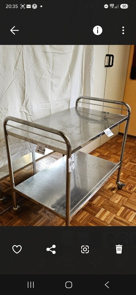 table inox ( 18/10) roulante restaurant, Ophalen, Gebruikt, Fornuis, Frituur en Grillen