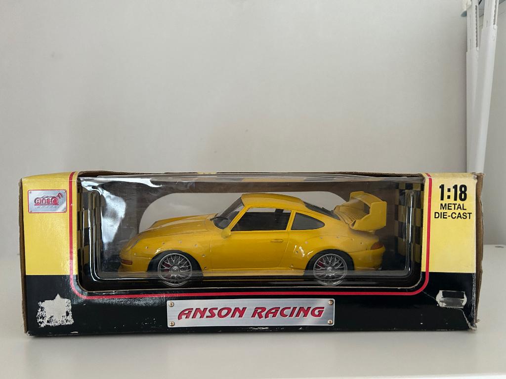 Anson 1/18 Porsche 911 GT2 met doos, Hobby & Loisirs créatifs, Voitures miniatures | 1:18, Enlèvement ou Envoi, Comme neuf, Voiture