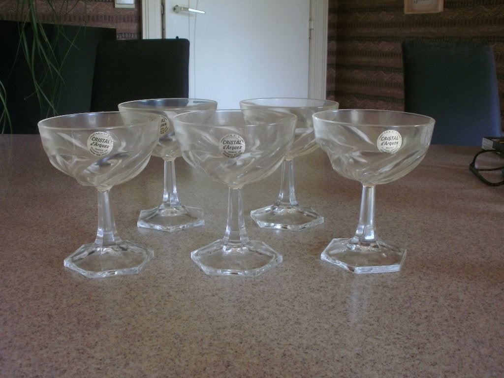 5 coupes Cristal d'Arques, Ophalen