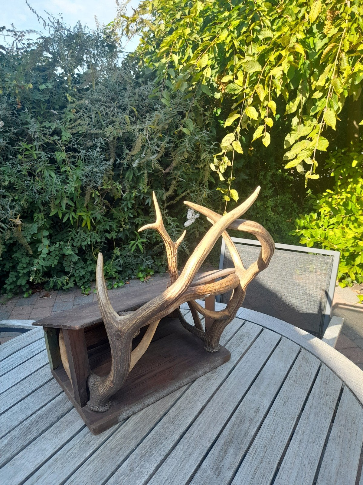 grande crèche en bois avec des cannes à cerf, Divers, Enlèvement