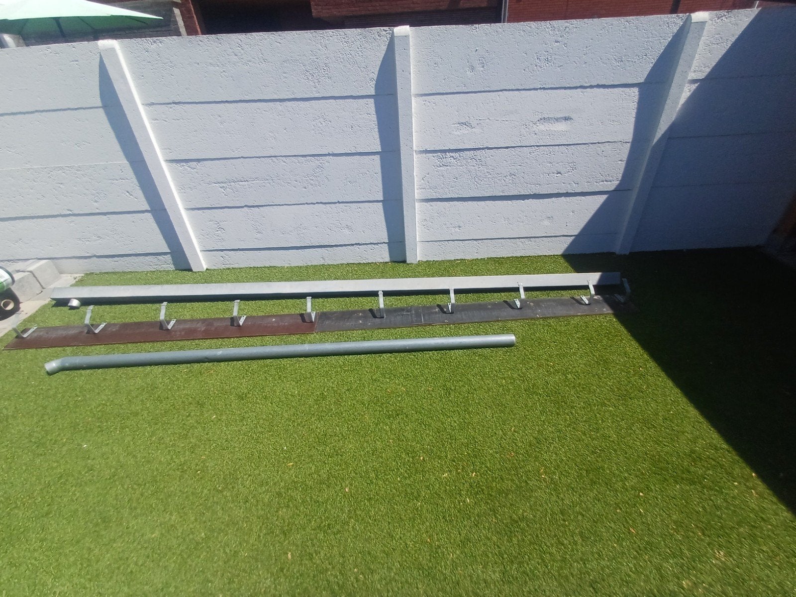 zinken dakgoot 4m70, zinken regenbuis 3m en toebehoren, Doe-het-zelf en Bouw, Dakpannen en Dakbedekking, Ophalen