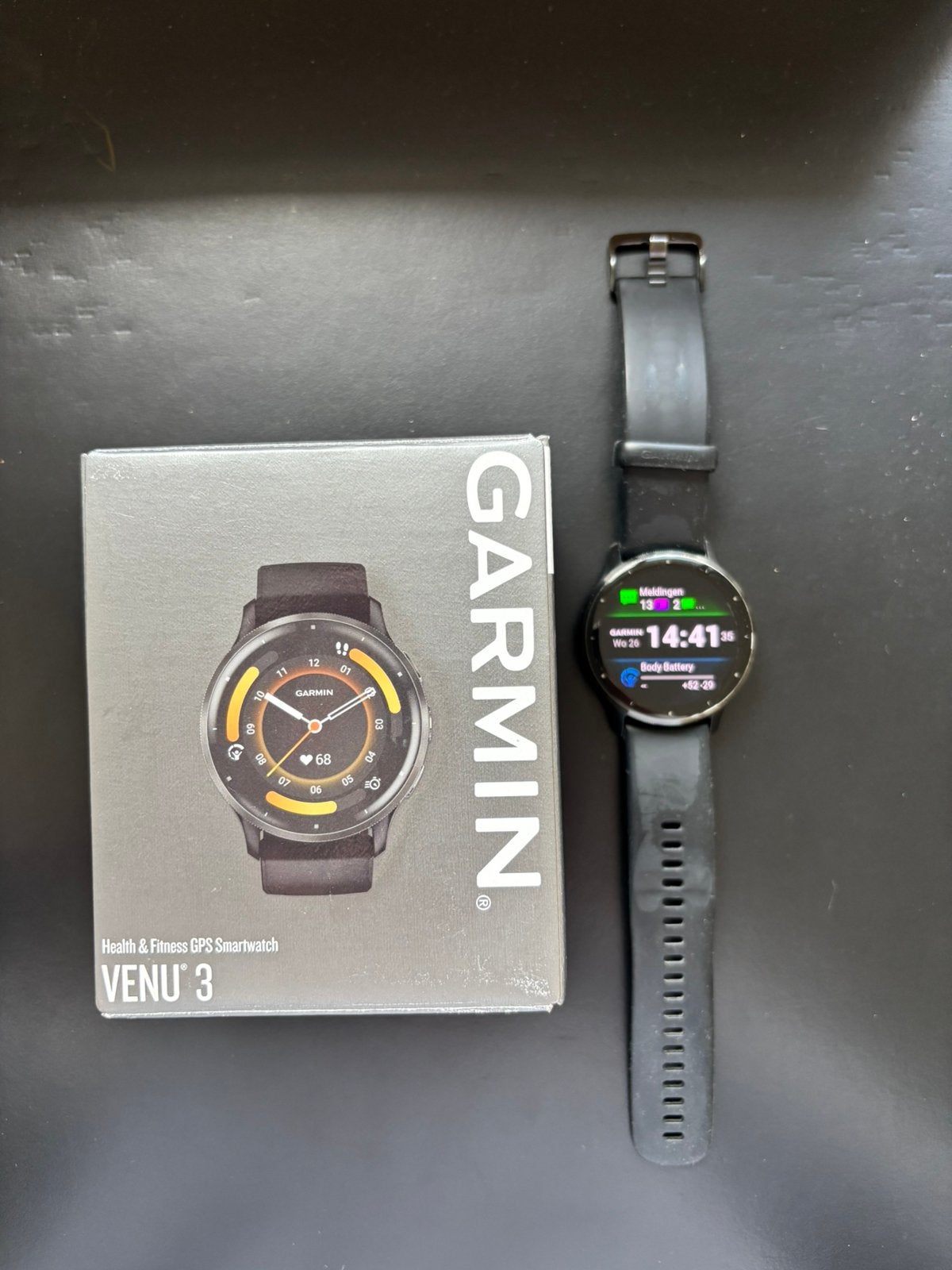 Garmin Venu 3, Zwart, IOS, Ophalen of Verzenden, Zo goed als nieuw