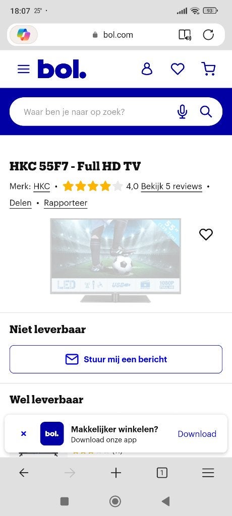 55 inch tv, Audio, Tv en Foto, Televisies, Ophalen, Gebruikt, 40 tot 60 cm