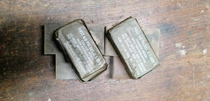 Pansement First aid packet sulfanilamide US ww2, Collections, Envoi, Autres, Autres types