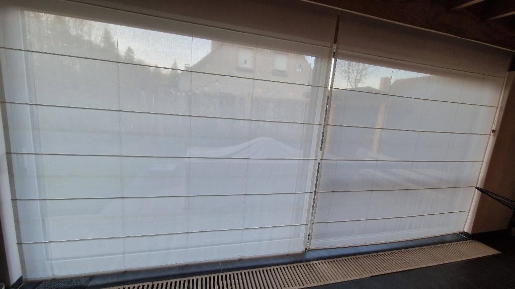 Vouwgordijnen 245x245 2stuks lichtdoorlatend, Huis en Inrichting, Ophalen, Gebruikt, 200 cm of meer, Wit