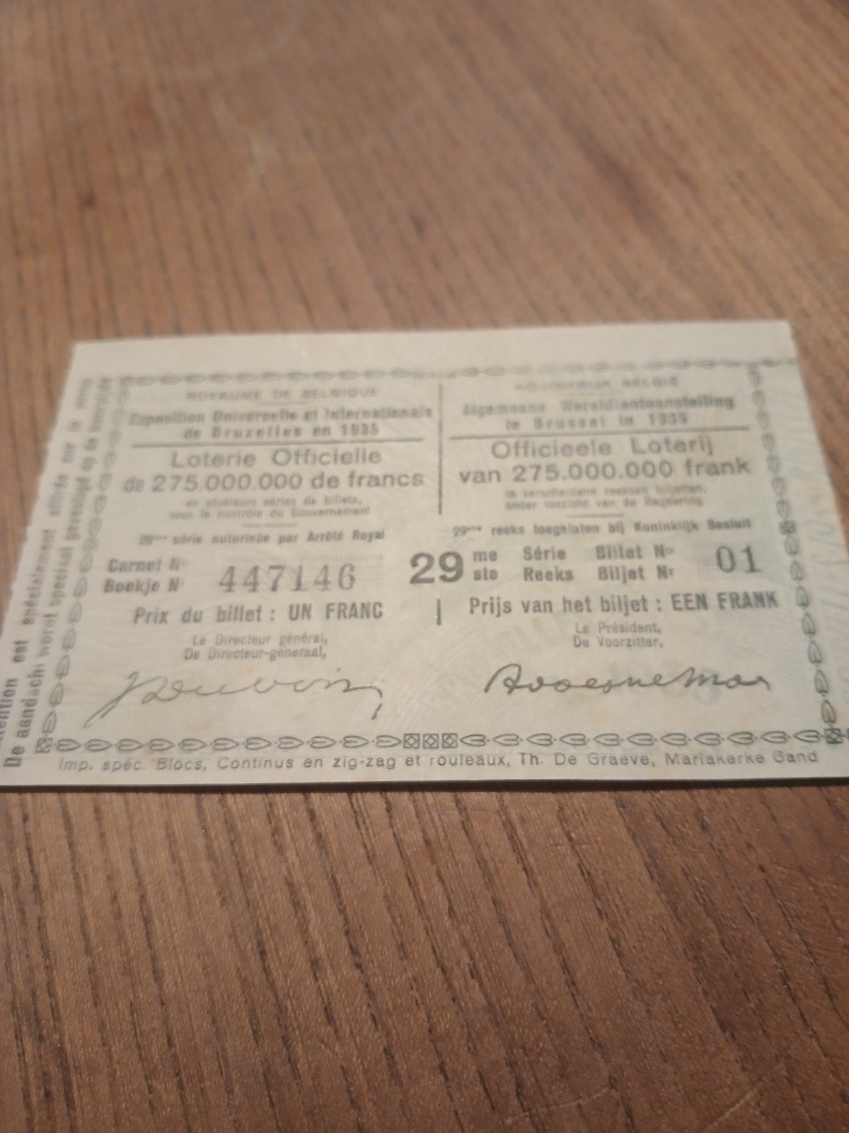 Belgische loterij, Postzegels en Munten, Bankbiljetten | België, Ophalen of Verzenden