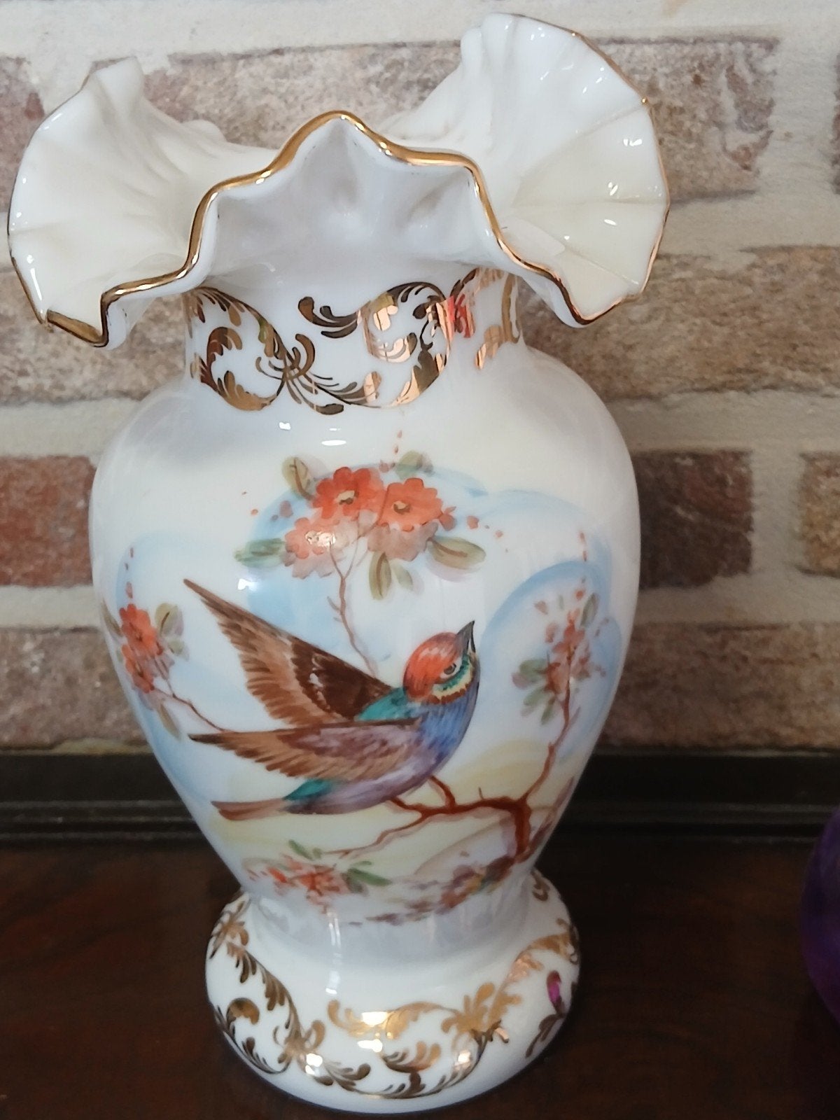 Opaline vaas vogel, Antiquités & Art, Enlèvement ou Envoi