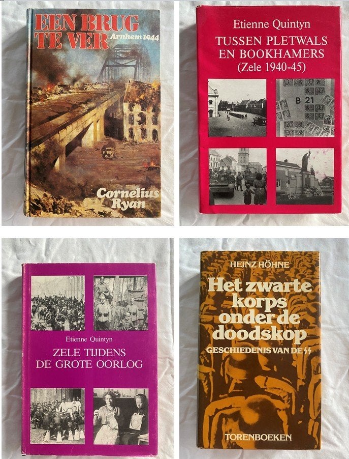 Boekenpakket WOI & WOII: o.a. Een Brug te Ver, Heinz Höhne,., Enlèvement, Autres, Livre ou Revue