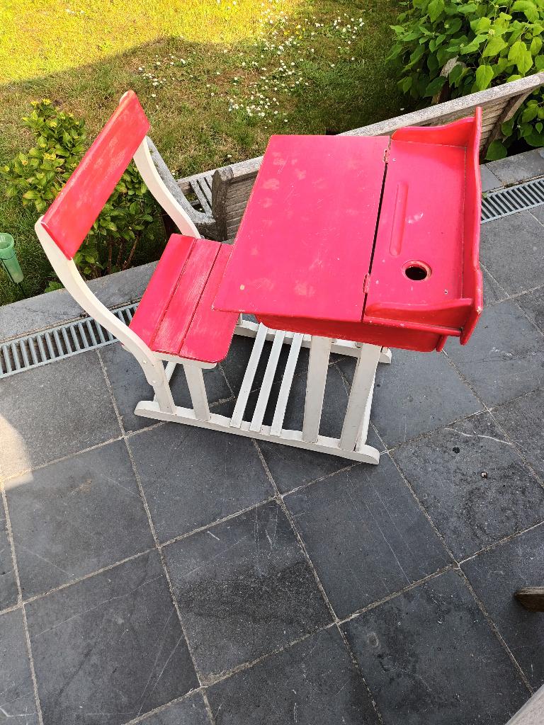 Schoolbankje, Enfants & Bébés, Chambre d'enfant | Tables & Chaises, Utilisé, Table(s) et Chaise(s), Enlèvement