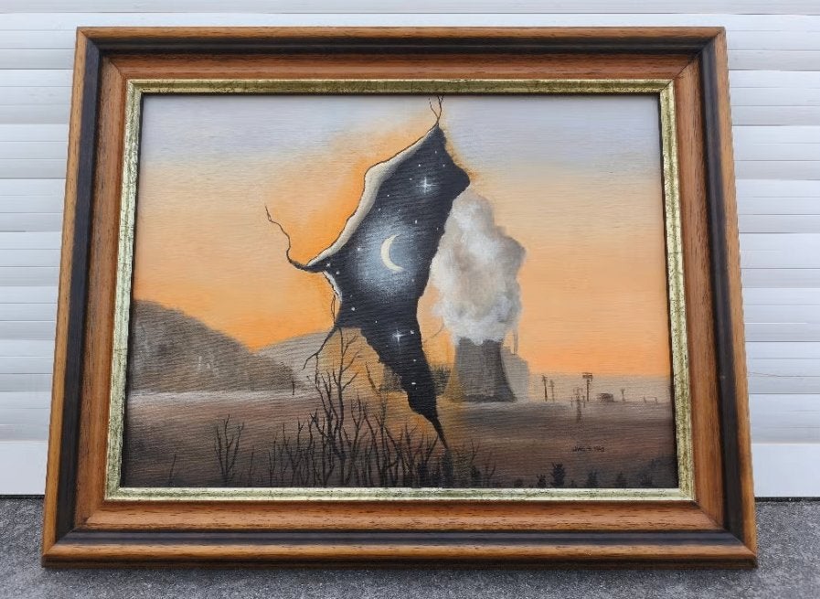 Huile sur toile signe wins s 1992, Enlèvement ou Envoi, Toile