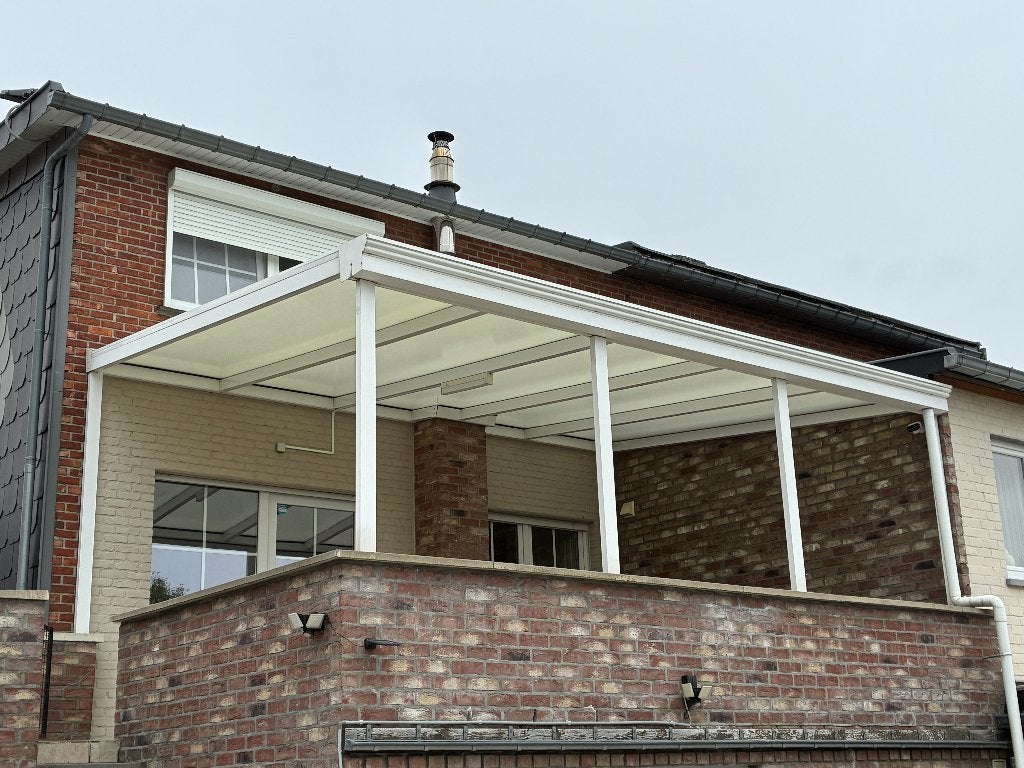 Pergola alu (toit polycarbonate) – À démonter, Enlèvement, Utilisé