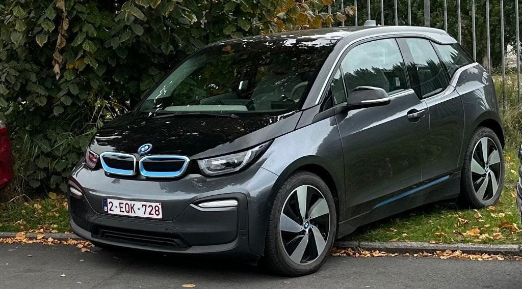 BMW i3 Rex 2018, Auto's, Dealer onderhouden, Zwart, Elektrisch, Grijs