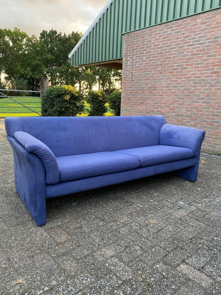 Grand canapé en tissu bleu/violet, canapé en tissu, Enlèvement ou Envoi, Utilisé, Bleu, Chaise de bureau