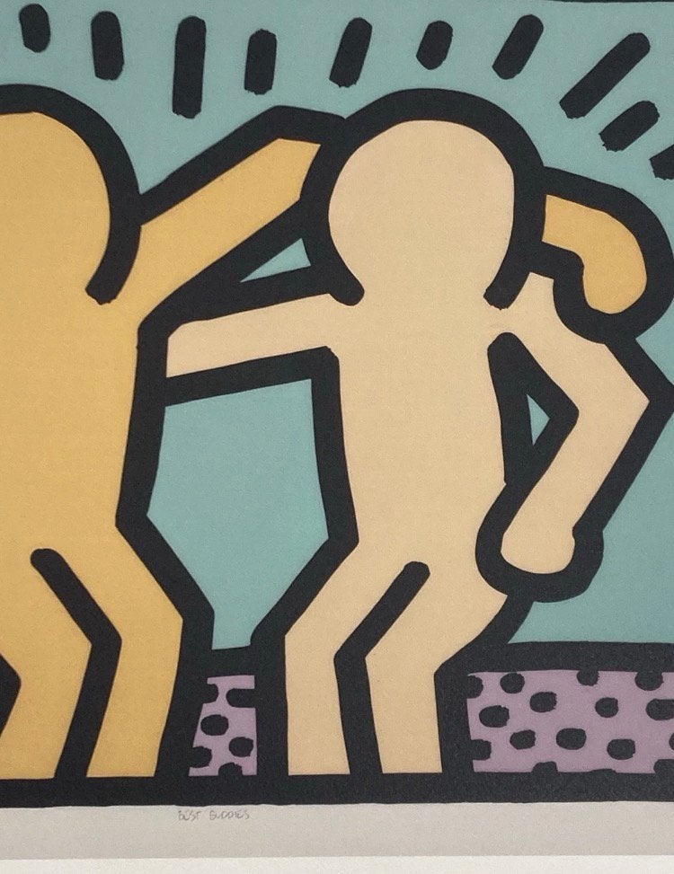 Keith Haring: lithografie 50 bij 70 cm, Ophalen of Verzenden, Lithografie
