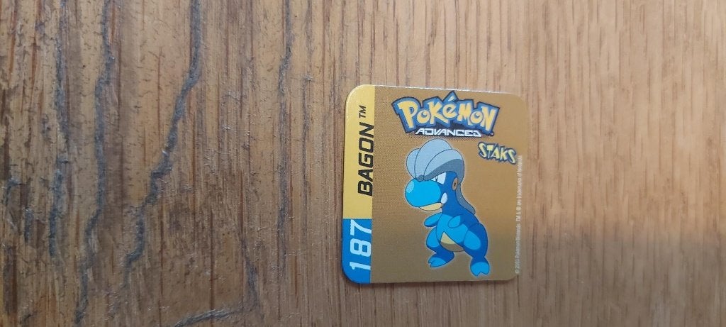 pokemon magneet panini staks Bagon uit 2003, Hobby en Vrije tijd, Ophalen of Verzenden, Nieuw, Overige typen