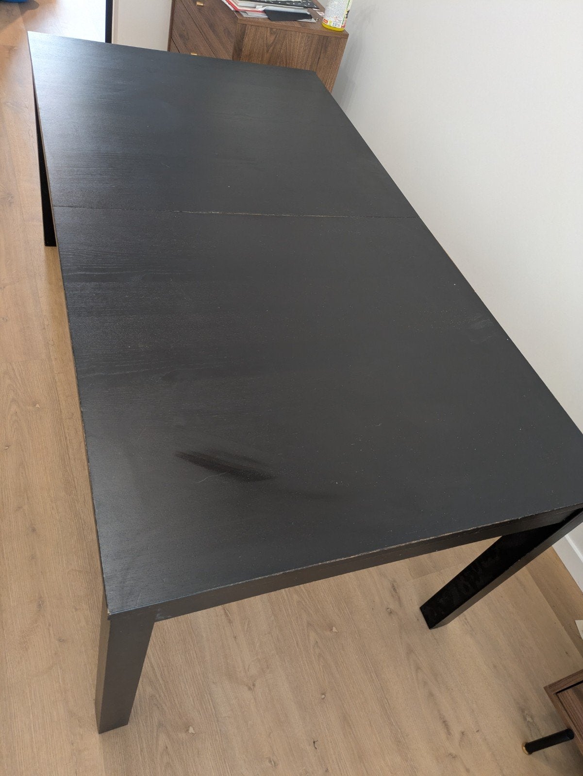 Ikea - Bjursta - Table à manger extensible - 6/12 personnes, Maison & Meubles, Enlèvement, Utilisé, 50 à 100 cm, Rectangulaire