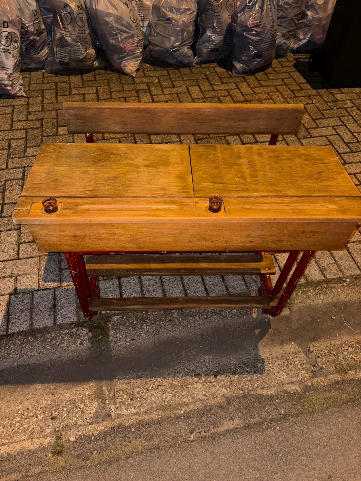 School bank, Doe-het-zelf en Bouw, Ophalen of Verzenden, Zo goed als nieuw, 70 tot 120 cm, Bankschroef
