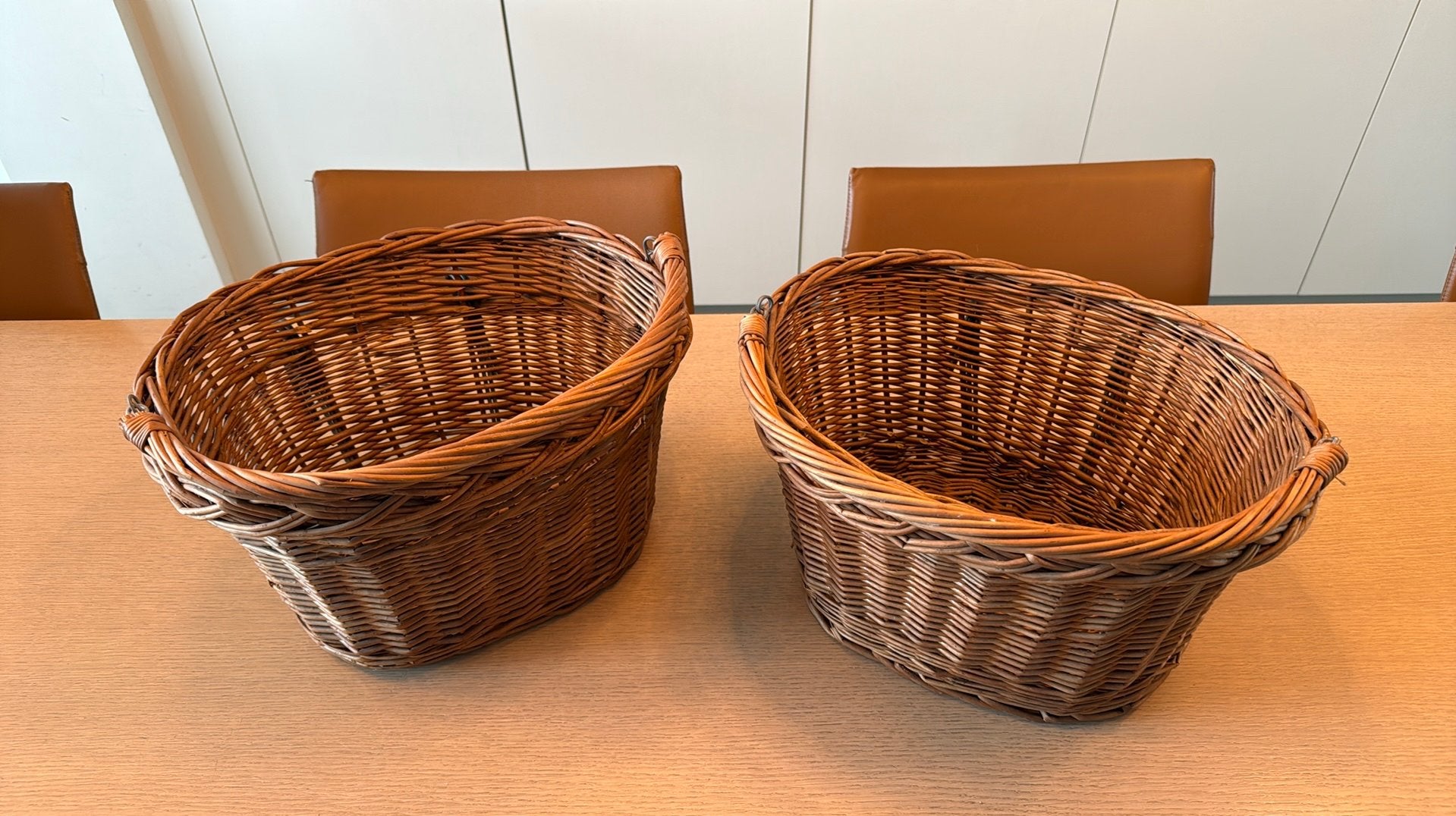 Rieten fietsmandjes, Ophalen, Gebruikt, Riet, Mand