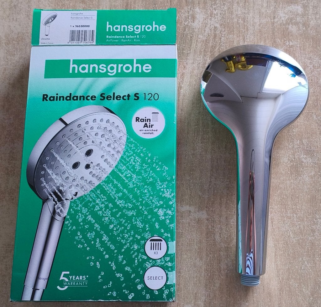 Hansgrohe Raindance Select S 120 Douchekop (Chroom), Doe-het-zelf en Bouw, Sanitair, Ophalen, Zo goed als nieuw, Chroom, Douche
