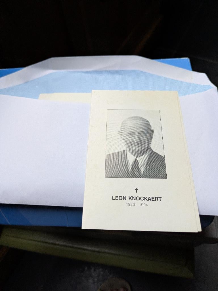Dp Leon Knockaert, Verzamelen, Bidprentjes en Rouwkaarten, Ophalen of Verzenden, Bidprentje