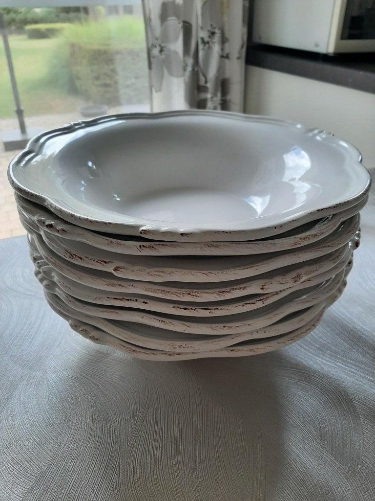 Set van 8 Flamant diepe borden/pastaborden, diameter 29 cm., Huis en Inrichting, Ophalen, Overige materialen, Overige merken, Landelijk/Boerenbont