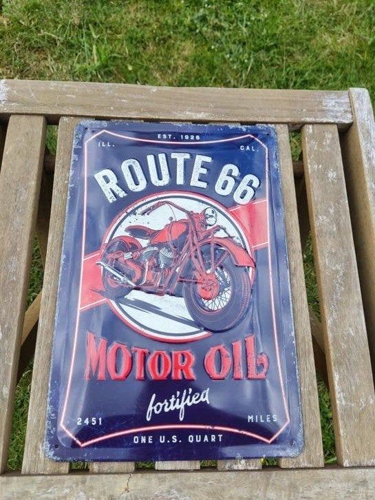 Panneau mural en métal gaufré Route 66, Enlèvement ou Envoi
